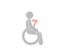 A stickperson in a wheelchair holding the number "7"