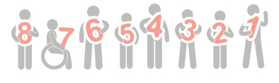 Stickpeople holding numbers that read "8 7 6 5 4 3 2 1"