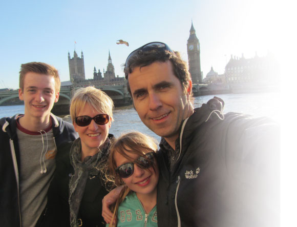 David Wozny with his family