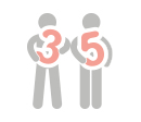 Stickpeople holding numbers that read "35"